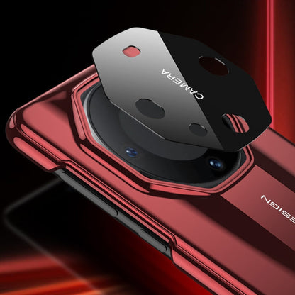 Pour Huawei Mate 60 Pro Étui de téléphone antichoc GKK en cuir de supercar (rouge)