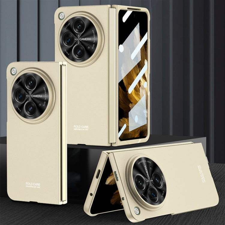 For OPPO Find N3 / OnePlus Open GKK Ultra-thin Full Coverage Phone Flip Case(Gold)