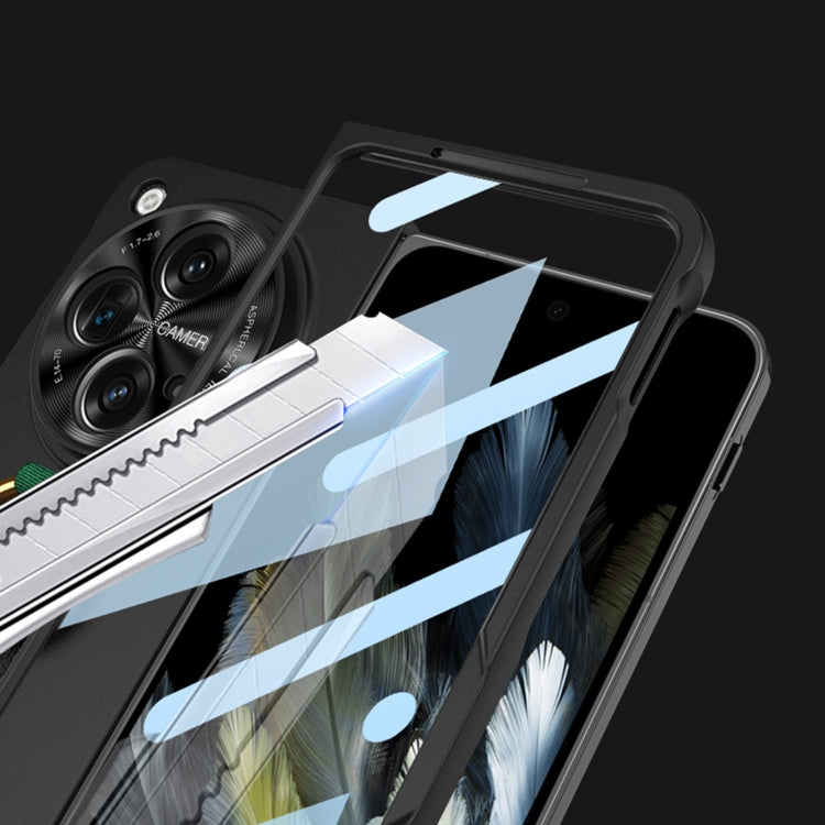 For OPPO Find N3 / OnePlus Open GKK Integrated Ultrathin Shockproof Phone Case with Ring Wrist Strap(Black)