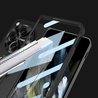 For OPPO Find N3 / OnePlus Open GKK Integrated Ultrathin Shockproof Phone Case with Ring Wrist Strap(Black)