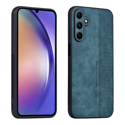 For Samsung Galaxy A15 AZNS 3D Embossed Skin Feel Phone Case(Dark Green)