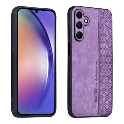 For Samsung Galaxy A15 AZNS 3D Embossed Skin Feel Phone Case(Purple)