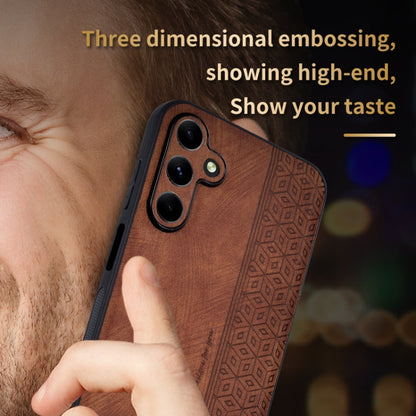 For Samsung Galaxy A05s AZNS 3D Embossed Skin Feel Phone Case(Brown)
