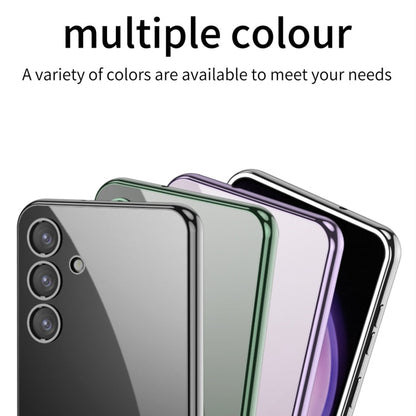 For Samsung Galaxy S24 GKK Plating Transparent TPU Phone Case, Without pen(Black)