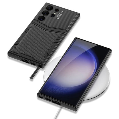 Pour Samsung Galaxy S24 Ultra 5G Étui de téléphone GKK en TPU + PU à couverture complète (Texture Python)
