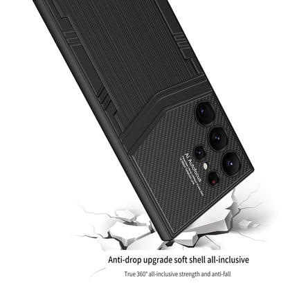 Pour Samsung Galaxy S24 Ultra 5G Étui de téléphone GKK en TPU + PU à couverture complète (Texture Python)