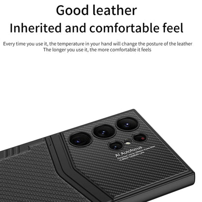 Pour Samsung Galaxy S24 Ultra 5G Étui de téléphone GKK en TPU + PU à couverture complète (Texture Python)