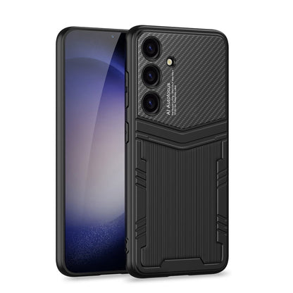 Pour Samsung Galaxy S24+ 5G Coque de téléphone GKK en TPU + PU à Couverture Complète (Texture Verticale)