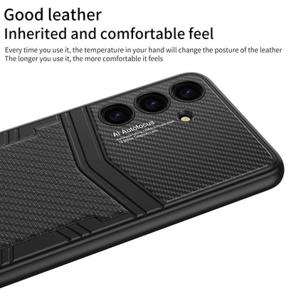 Pour Samsung Galaxy S24+ 5G Coque de téléphone GKK en TPU + PU à Couverture Complète (Texture Verticale)