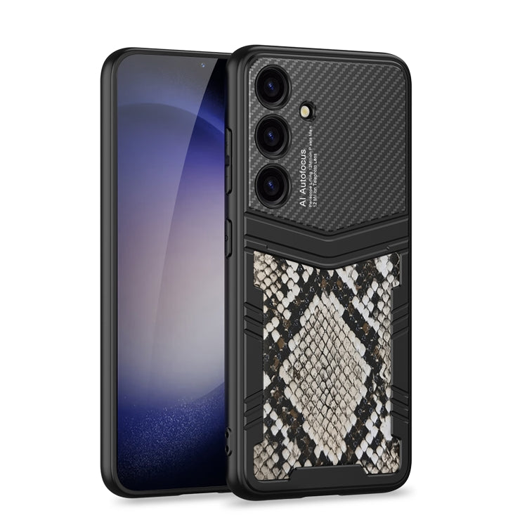 Pour Samsung Galaxy S24+ 5G GKK TPU + PU Étui de téléphone à couverture complète (texture python)