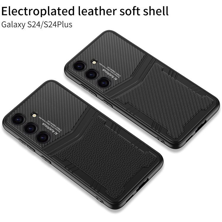 Pour Samsung Galaxy S24+ 5G GKK TPU + PU Étui de téléphone à couverture complète (texture python)
