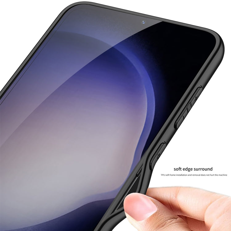Pour Samsung Galaxy S24+ 5G GKK TPU + PU Étui de téléphone à couverture complète (texture python)