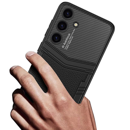 Pour Samsung Galaxy S24+ 5G GKK TPU + PU Étui de téléphone à couverture complète (texture python)