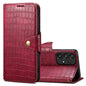 For Samsung Galaxy A23 5G Denior Crocodile Texture Oil Edge Leather Phone Case(Rose Red)
