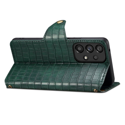 For Samsung Galaxy A23 5G Denior Crocodile Texture Oil Edge Leather Phone Case(Green)