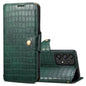 For Samsung Galaxy A52 Denior Crocodile Texture Oil Edge Leather Phone Case(Green)