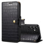 For Samsung Galaxy A34 5G Denior Crocodile Texture Oil Edge Leather Phone Case(Black)