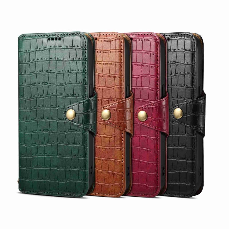 For Samsung Galaxy A53 5G Denior Crocodile Texture Oil Edge Leather Phone Case(Brown)