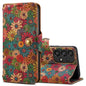 Pour Samsung Galaxy A53 5G Étui de téléphone en cuir avec bord huilé en liège de la série Denior Flower Language (Printemps)