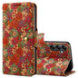 Pour Samsung Galaxy A13 5G Étui de téléphone en cuir avec bord huilé en liège Denior Flower Language Series (été)