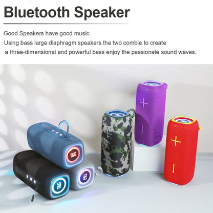 T&G TG654 Portable 3D Stereo Subwoofer Wireless Bluetooth Speaker(Purple)