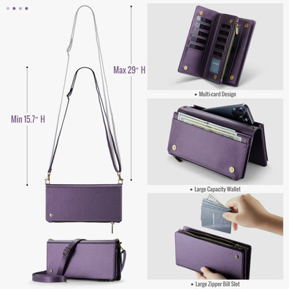 Étui portefeuille universel CaseMe ME10 avec cordon (violet)