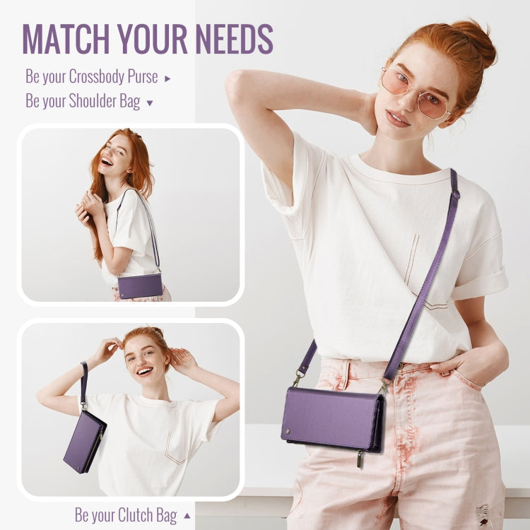 Étui portefeuille universel CaseMe ME10 avec cordon (violet)