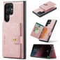 For Samsung Galaxy S24 Ultra 5G JEEHOOD J01 Retro Magnetic Detachable Wallet Phone Case(Pink)