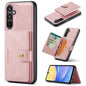 For Samsung Galaxy A15 5G JEEHOOD J01 Retro Magnetic Detachable Wallet Phone Case(Pink)