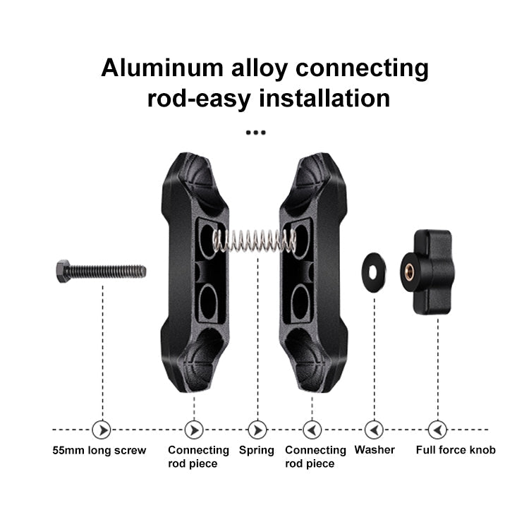 Support de caméra d'action RUIGPRO Crab Clamp Tête sphérique 1/4 avec pince de téléphone