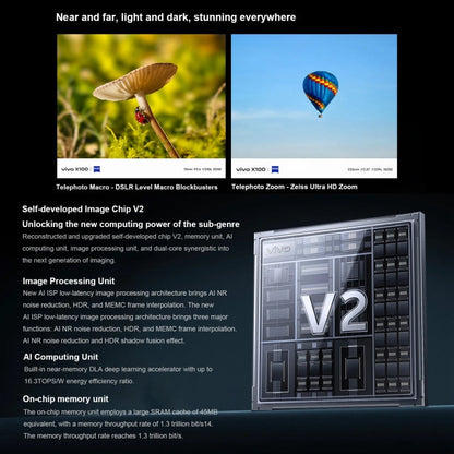 vivo X100, 16GB+512GB, Face ID / Fingerprint Identification, 6.78 inch Android 14 OriginOS 4 Dimensity 9300 Octa Core 3.25GHz, OTG, NFC, Network: 5G(Black)