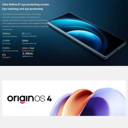 vivo X100 Pro, 16GB+512GB, Face ID / Fingerprint Identification, 6.78 inch Android 14 OriginOS 4 Dimensity 9300 Octa Core 3.25GHz, OTG, NFC, Network: 5G(Blue)