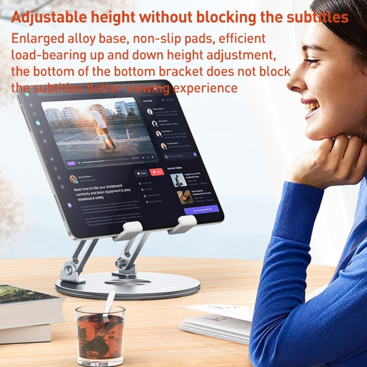 Yesido C293 360 Degree Rotating Foldable Tablet Desk Stand(Silver)