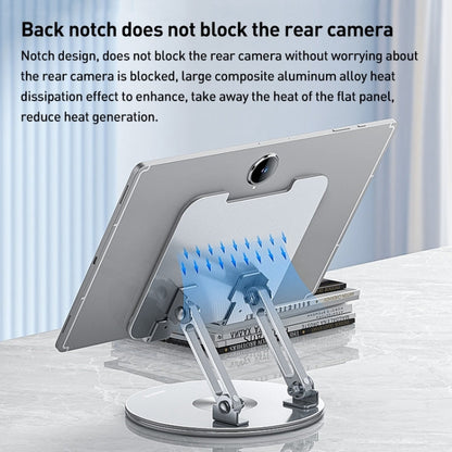 Yesido C293 360 Degree Rotating Foldable Tablet Desk Stand(Silver)