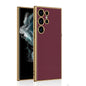 For Samsung Galaxy S24 Ultra 5G GKK Plating TPU + Leather Full Coverage Phone Case(Red)