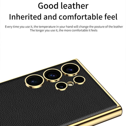 For Samsung Galaxy S24 Ultra 5G GKK Plating TPU + Leather Full Coverage Phone Case(Red)
