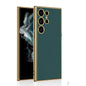 For Samsung Galaxy S24 Ultra 5G GKK Plating TPU + Leather Full Coverage Phone Case(Green)