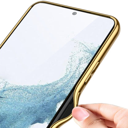 For Samsung Galaxy S24 5G GKK Plating TPU + Leather Full Coverage Phone Case(Pink)