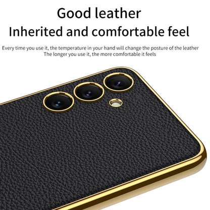 For Samsung Galaxy S24+ 5G GKK Plating TPU + Leather Full Coverage Phone Case(Pink)