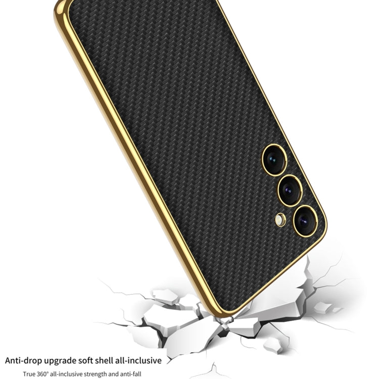 Pour Samsung Galaxy S24+ 5G Coque de téléphone GKK en TPU plaqué + cuir à couverture complète (vert)