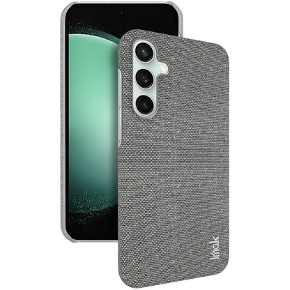 Pour Samsung Galaxy S23 FE 5G Étui de téléphone en PU + PC à texture tissu de la série imak Ruiyi (Gris clair)
