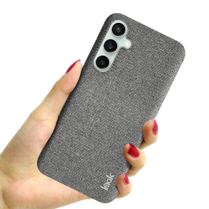Pour Samsung Galaxy S23 FE 5G Étui de téléphone en PU + PC à texture tissu de la série imak Ruiyi (Gris clair)