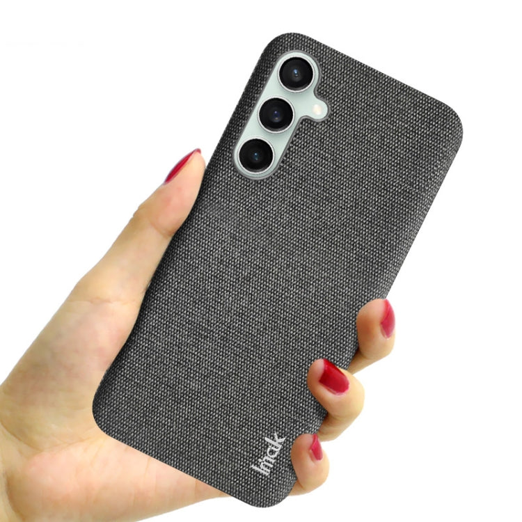 For Samsung Galaxy S23 FE 5G imak Ruiyi Series Cloth Texture PU + PC Phone Case(Dark Grey)
