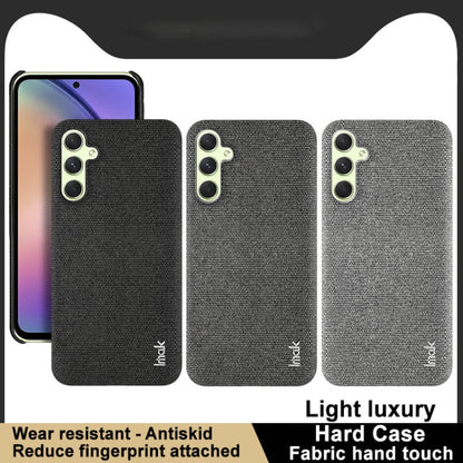 For Samsung Galaxy A34 5G imak Ruiyi Series Cloth Texture PU + PC Phone Case(Black)
