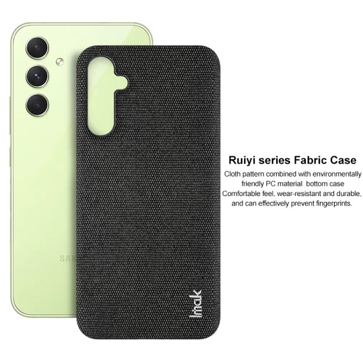 For Samsung Galaxy A34 5G imak Ruiyi Series Cloth Texture PU + PC Phone Case(Black)