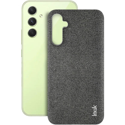 For Samsung Galaxy A34 5G imak Ruiyi Series Cloth Texture PU + PC Phone Case(Dark Grey)