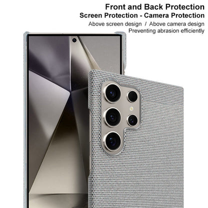 For Samsung Galaxy S24 Ultra 5G imak Ruiyi Series Cloth Texture PU + PC Phone Case(Light Grey)