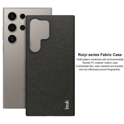For Samsung Galaxy S24 Ultra 5G imak Ruiyi Series Cloth Texture PU + PC Phone Case(Light Grey)