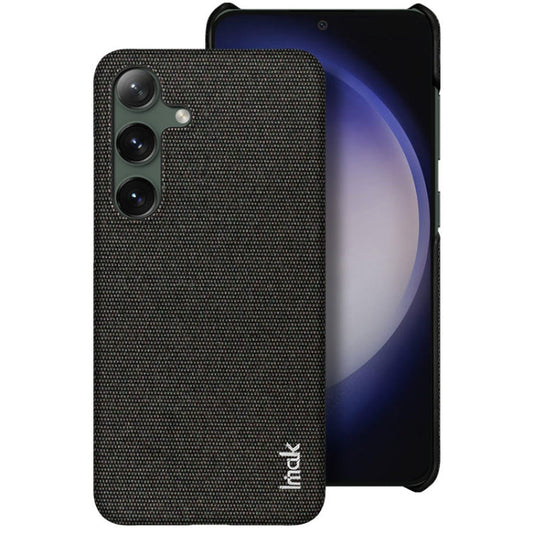 Pour Samsung Galaxy S24+ 5G Coque de téléphone en PU + PC à texture tissu de la série imak Ruiyi (Noir)