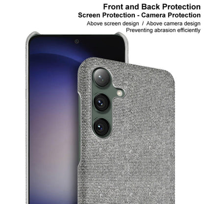 For Samsung Galaxy S24 5G imak Ruiyi Series Cloth Texture PU + PC Phone Case(Light Grey)